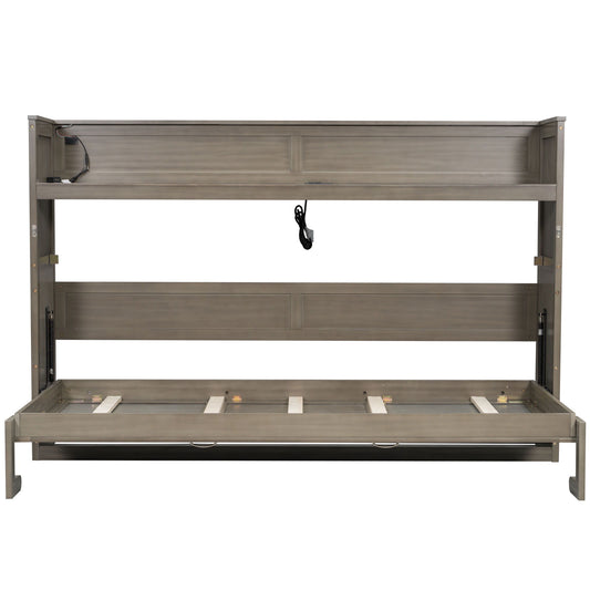 Murphy Bed With Desk, LED Light And USB Charging Station - The Sleep Loft - Online Mattress Showroom NYC