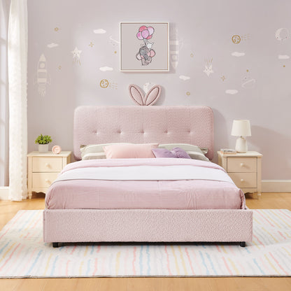 Upholstered Bed With Oversized Rabbit Ear Headboard, LED Lights & 4 Storage Drawers - The Sleep Loft - Online Mattress Showroom NYC