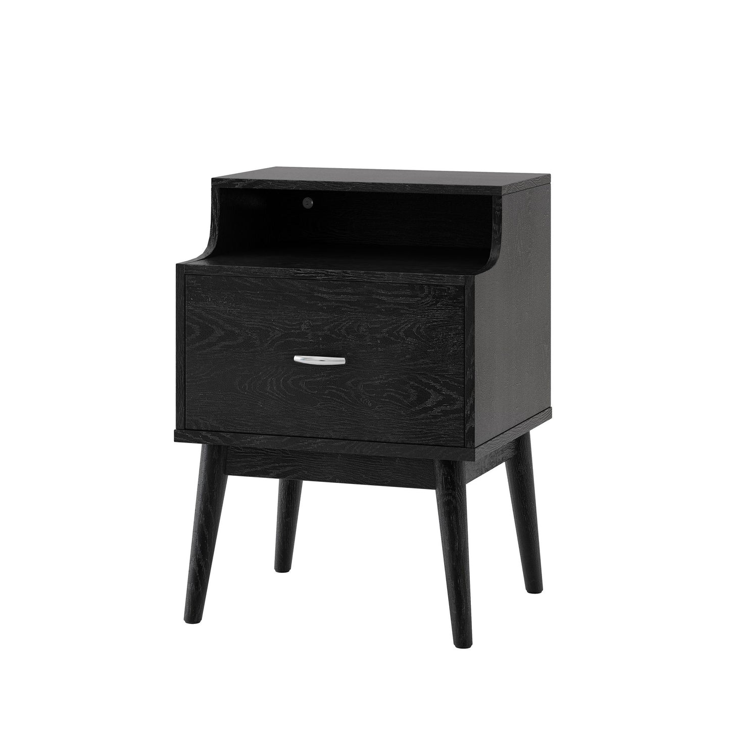 Starla - Wooden Nightstand - Black - The Sleep Loft - Online Mattress Showroom NYC