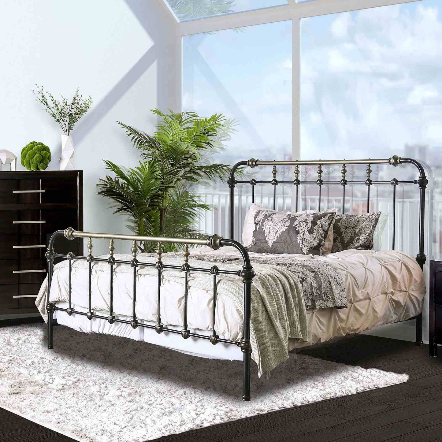 Transitional Style Bed With Accents - The Sleep Loft - Online Mattress Showroom NYC