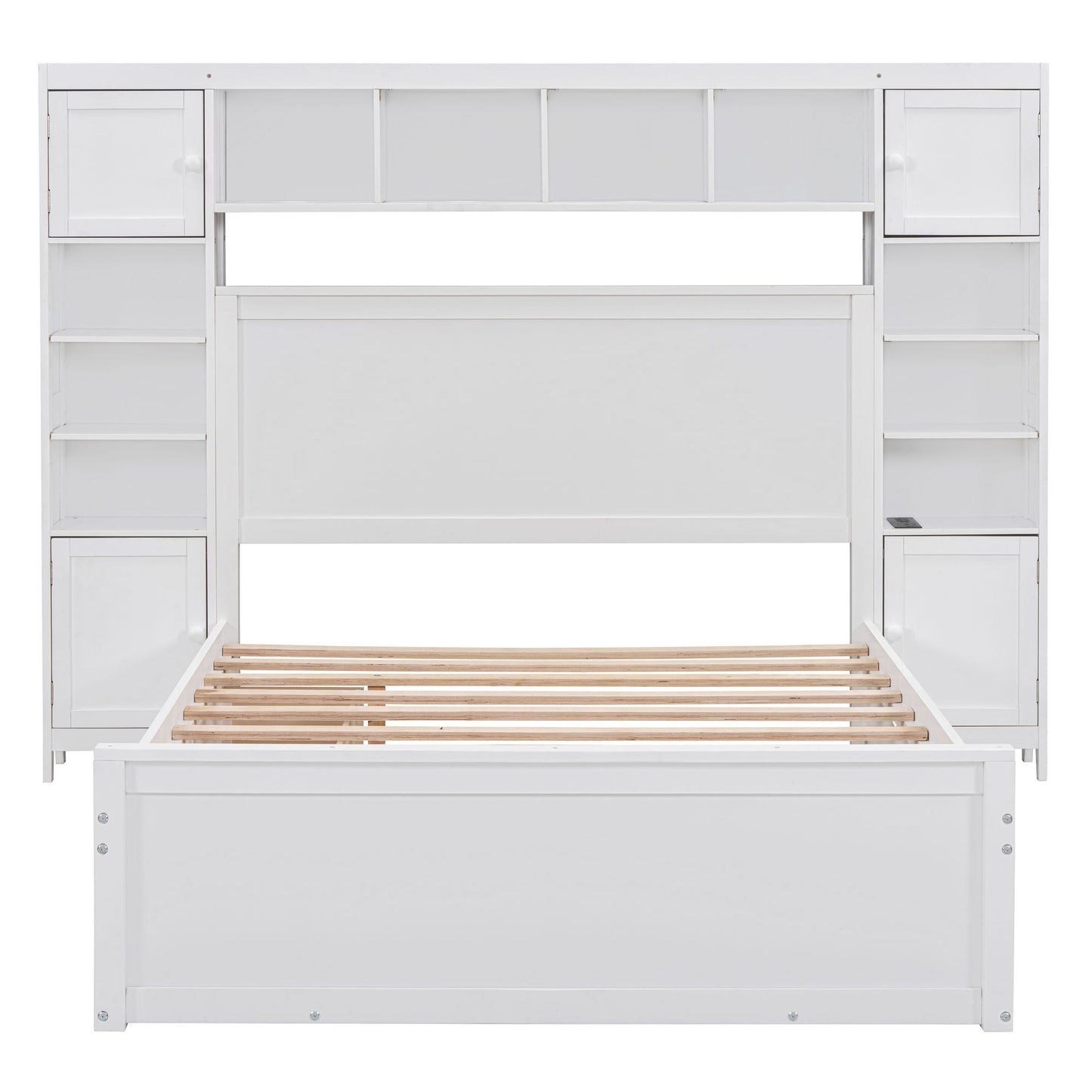 Bed With All In One Cabinet, Shelf And Sockets, Trundle - The Sleep Loft - Online Mattress Showroom NYC