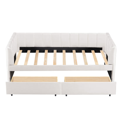 Upholstered Daybed With Ergonomic Design Backrest - The Sleep Loft - Online Mattress Showroom NYC