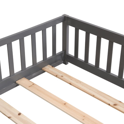 Solid Floor Bed With Door And Fence For Children - The Sleep Loft - Online Mattress Showroom NYC