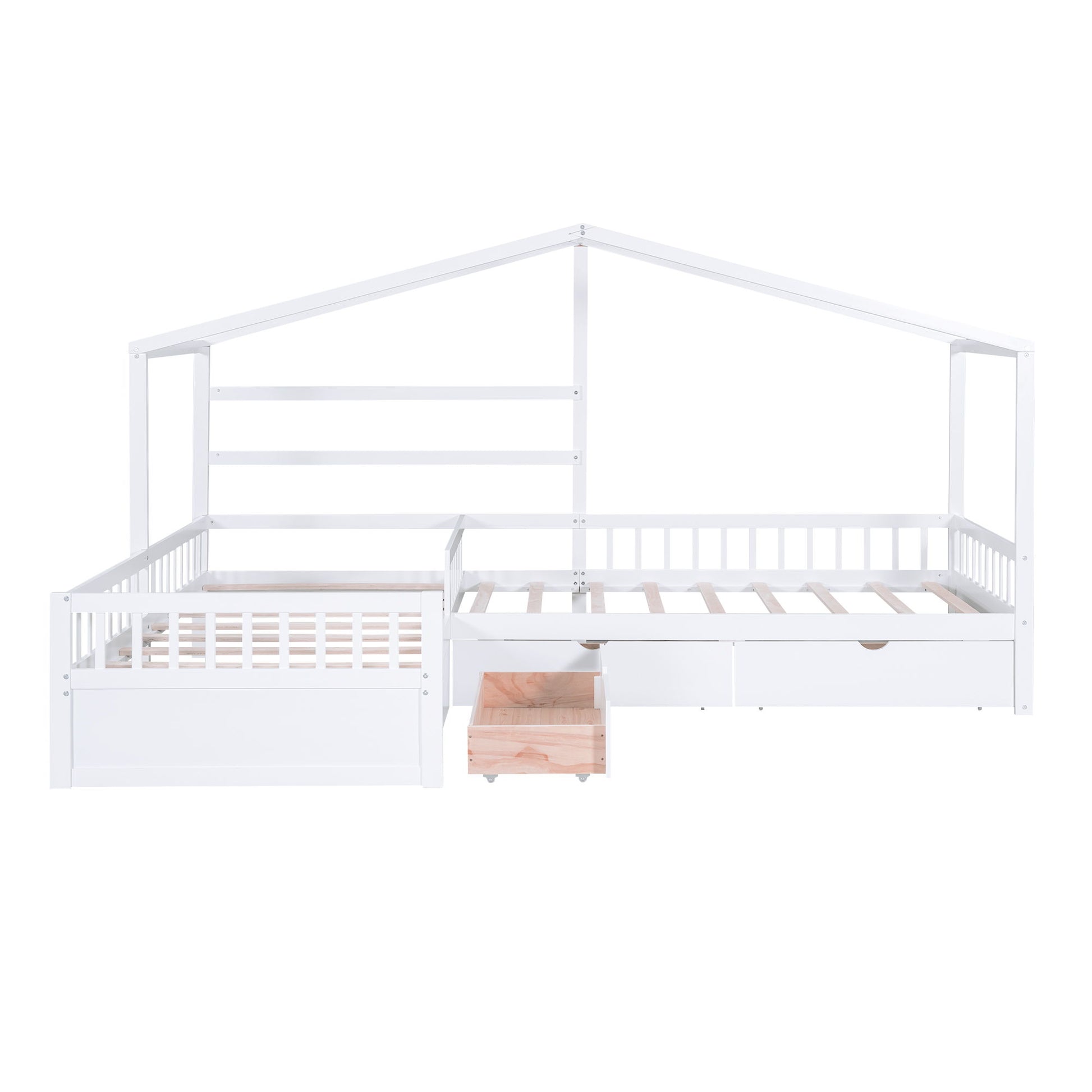 L Shape Platform Bed With 3 Storage Drawers - The Sleep Loft - Online Mattress Showroom NYC
