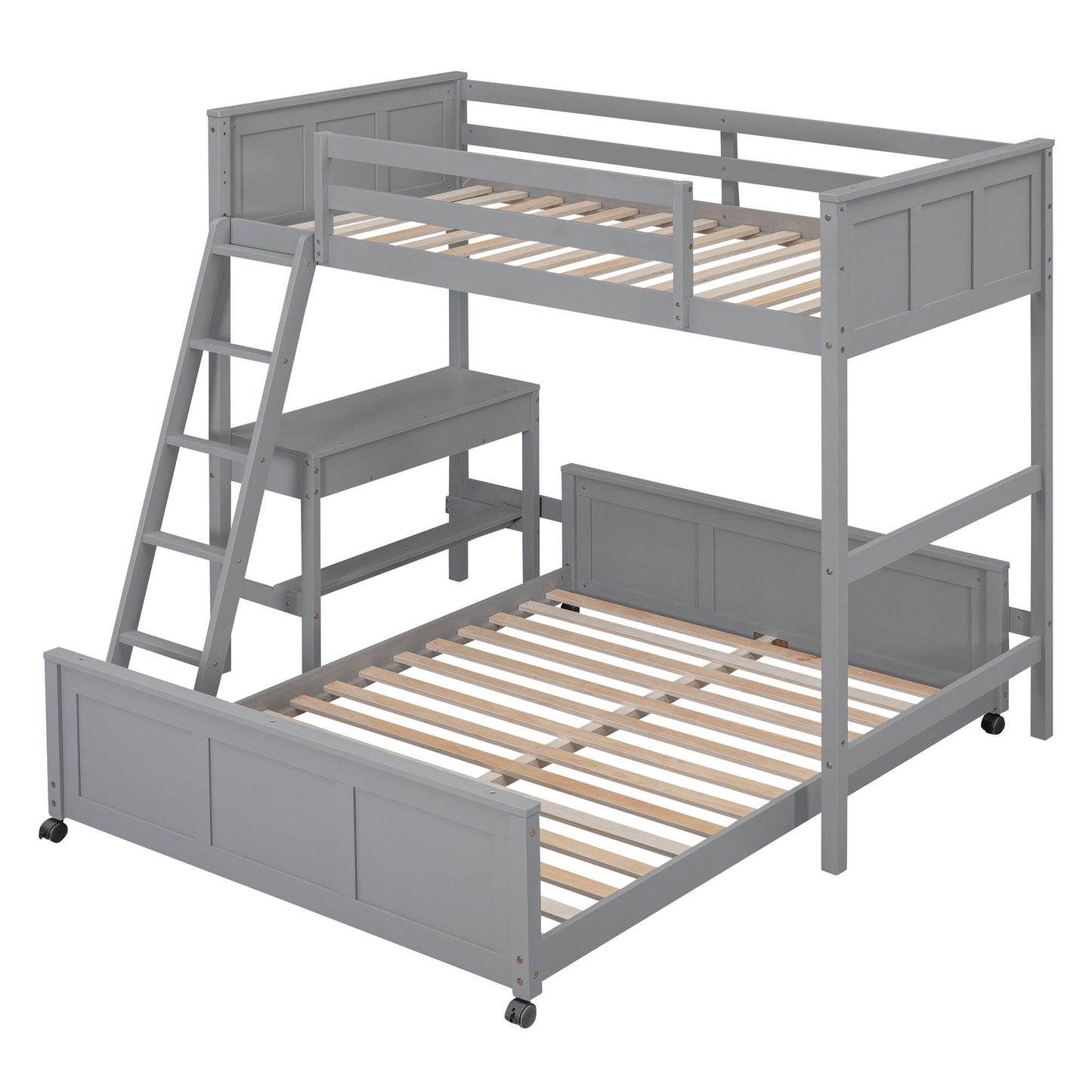 Full Over Full Bunk Bed With Desk - The Sleep Loft - Online Mattress Showroom NYC