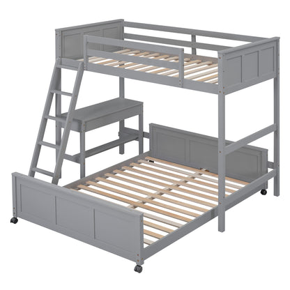 Full Over Full Bunk Bed With Desk - The Sleep Loft - Online Mattress Showroom NYC