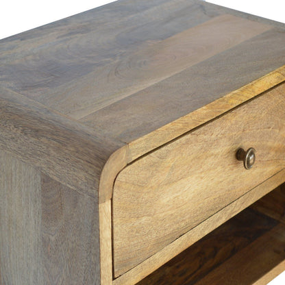 Curve Upper Slot Floating Nightstand - The Sleep Loft - Online Mattress Showroom NYC