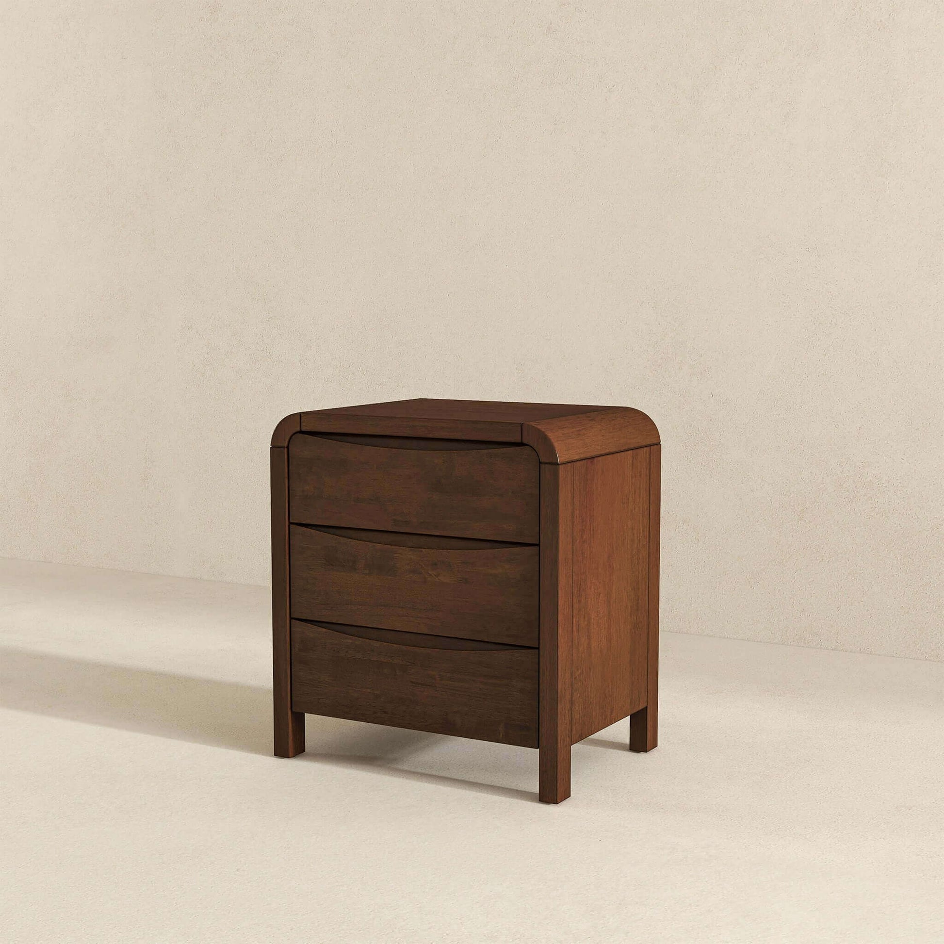Lionel - Nightstand 3 Drawer Bed Side Table - Brown - The Sleep Loft - Online Mattress Showroom NYC