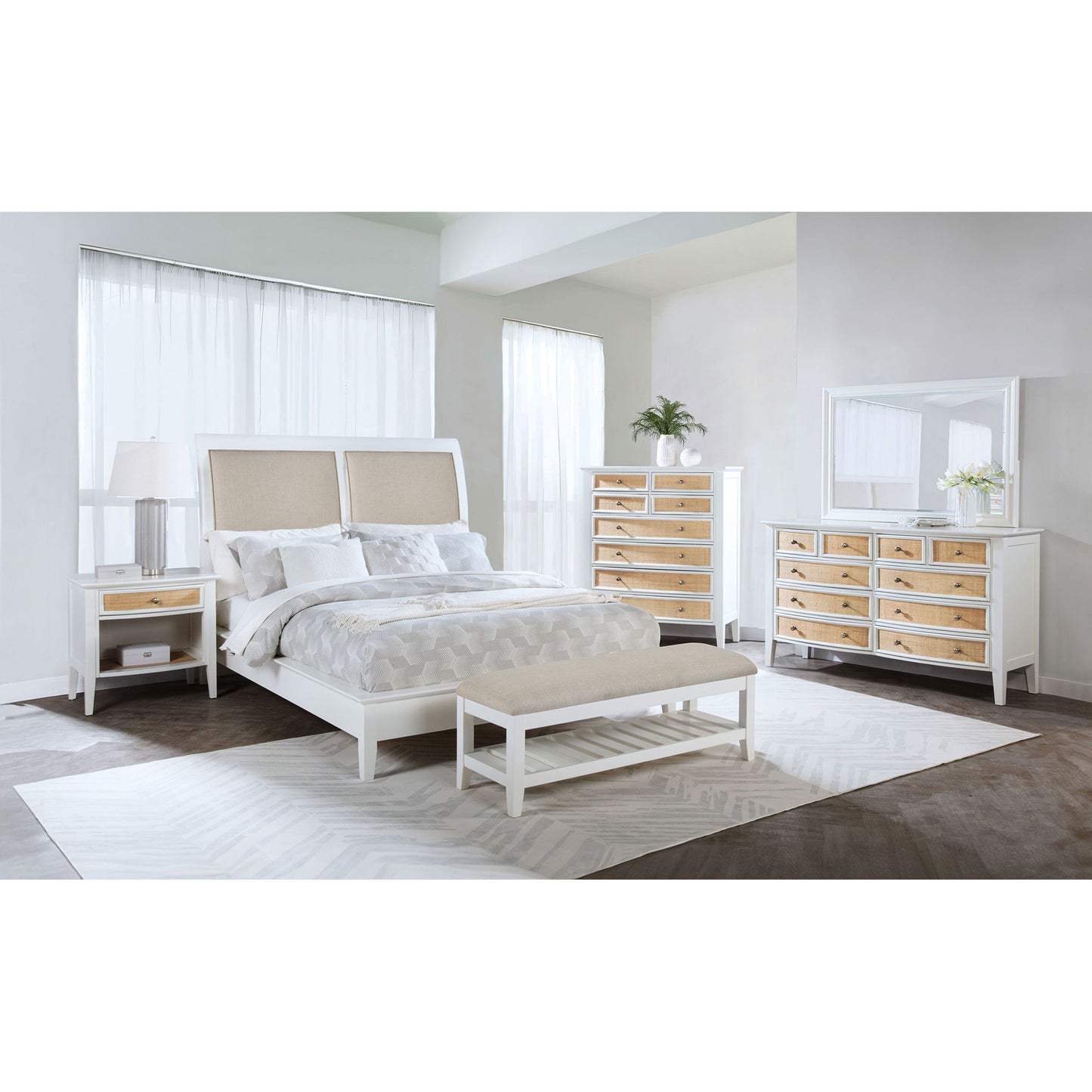 Talia - 1 Drawer Nightstand - White - The Sleep Loft - Online Mattress Showroom NYC