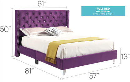 Upholstered Nailhead Trim Chic Bed - The Sleep Loft - Online Mattress Showroom NYC