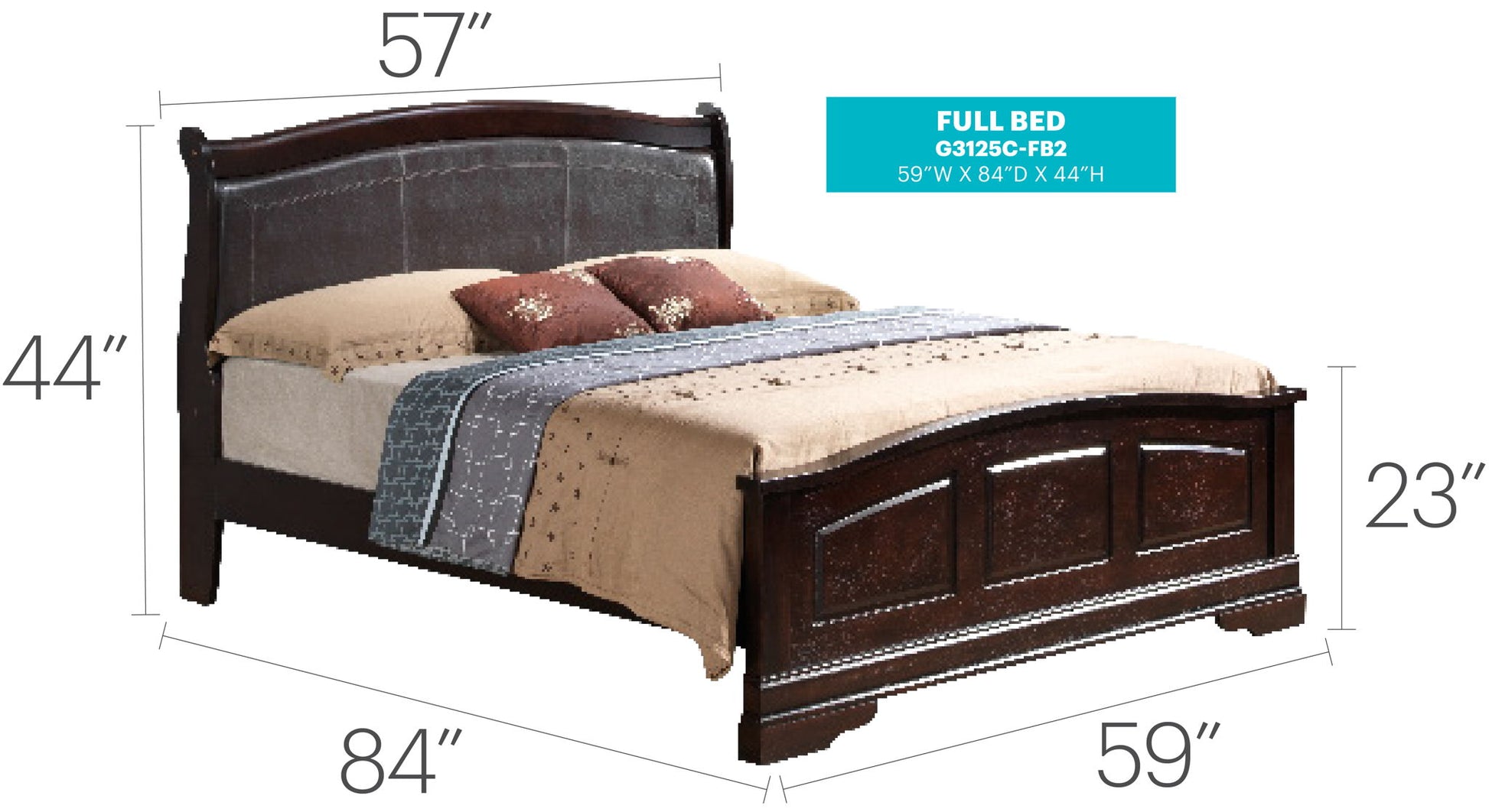 Panel Sleigh Bed Elegantly Crafted - The Sleep Loft - Online Mattress Showroom NYC