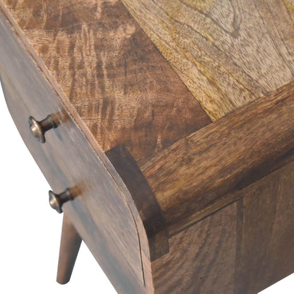 Curved Nightstand - The Sleep Loft - Online Mattress Showroom NYC