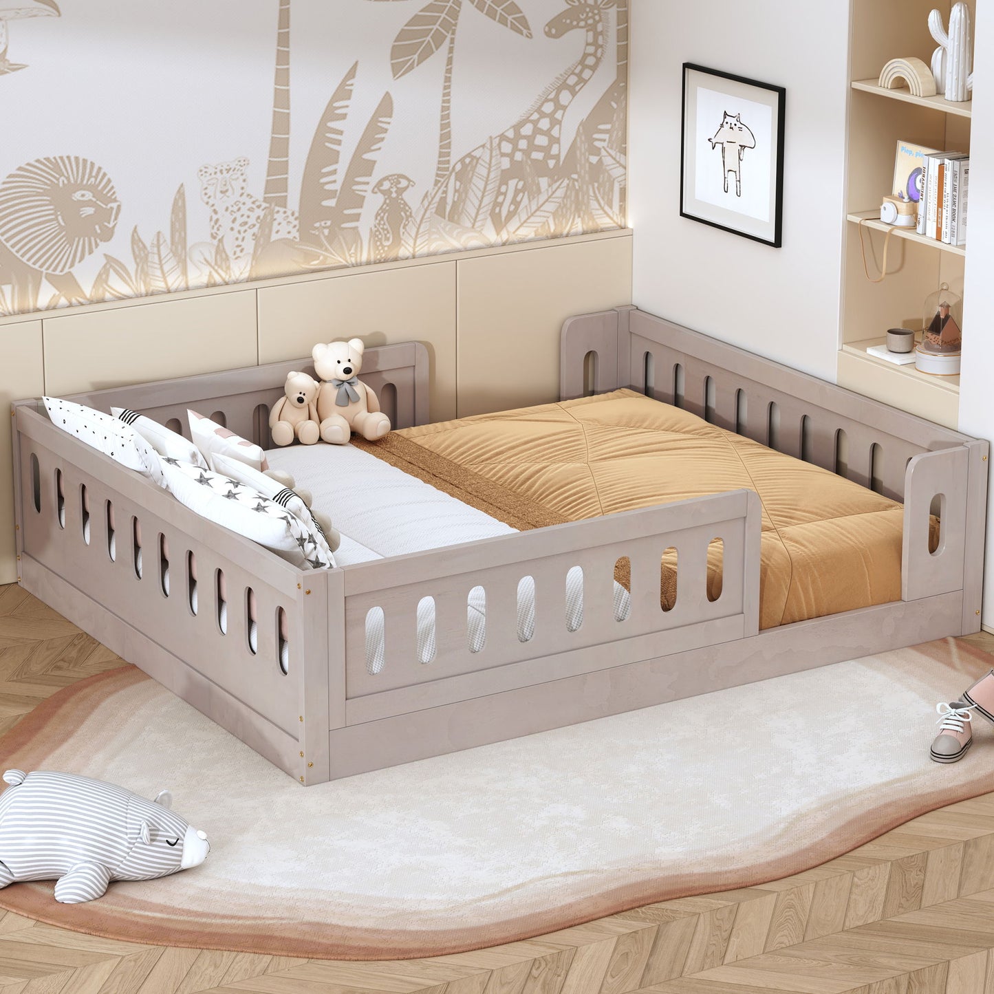 Platform Bed With Guardrail - The Sleep Loft - Online Mattress Showroom NYC