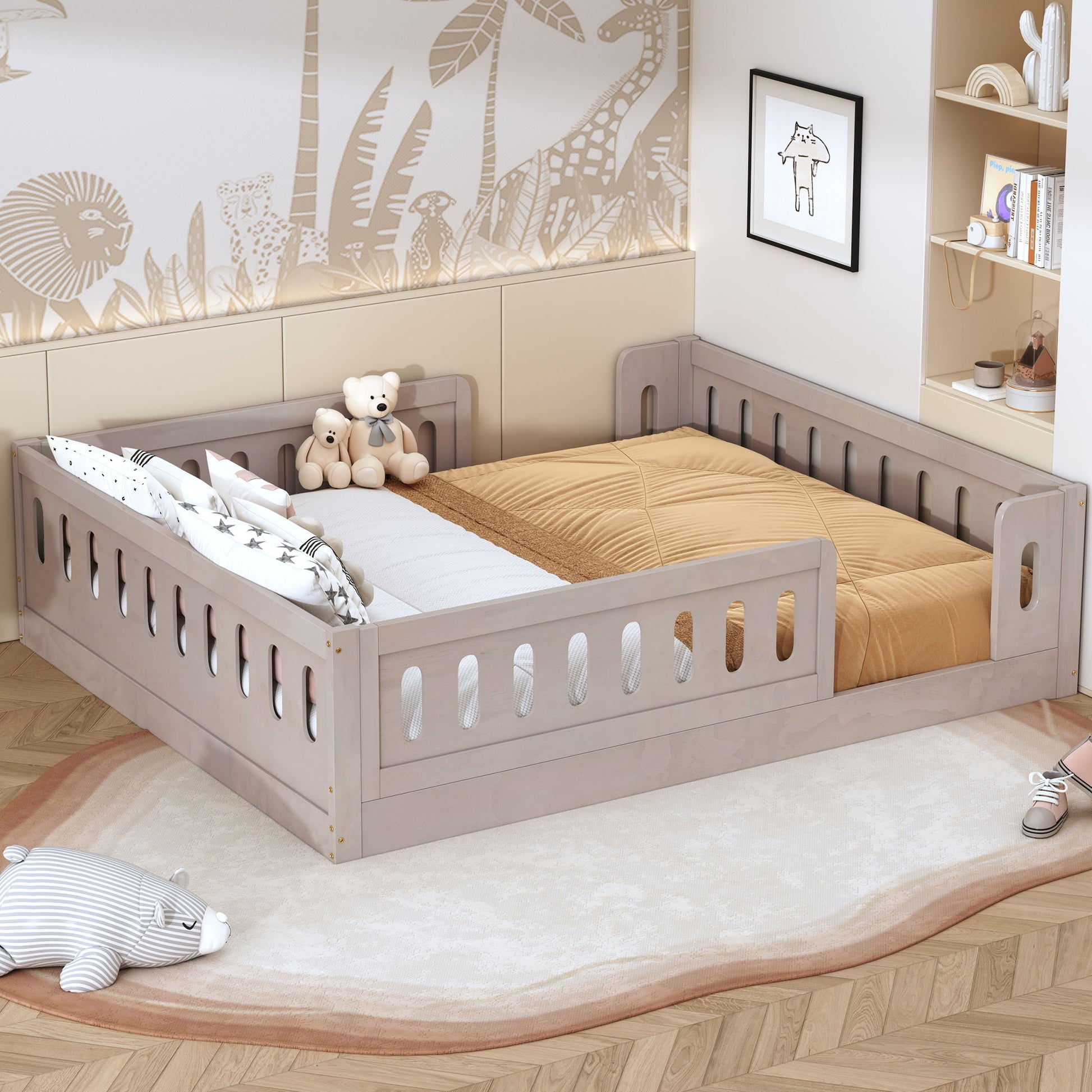 Platform Bed With Guardrail - The Sleep Loft - Online Mattress Showroom NYC