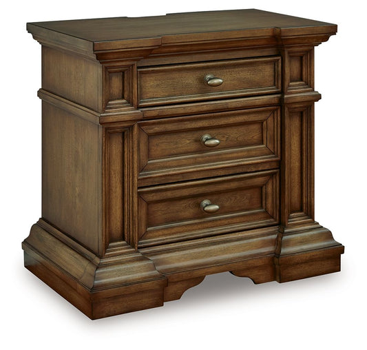 Frantanna - Three Drawer Night Stand - Brown - The Sleep Loft - Online Mattress Showroom NYC