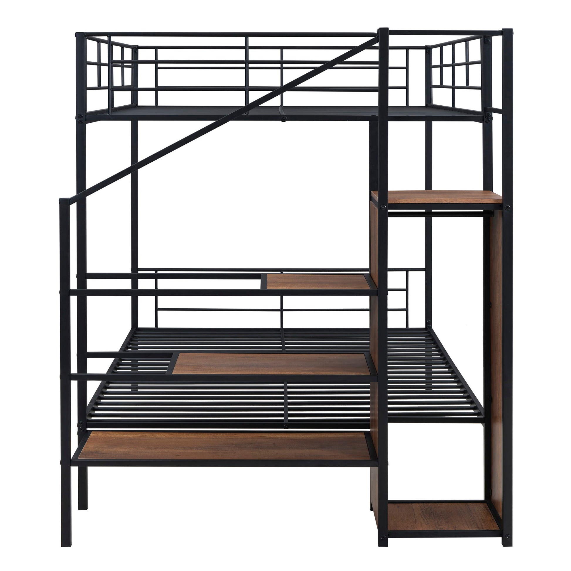 Bunk Bed With Lateral Storage Ladder And Wardrobe - The Sleep Loft - Online Mattress Showroom NYC