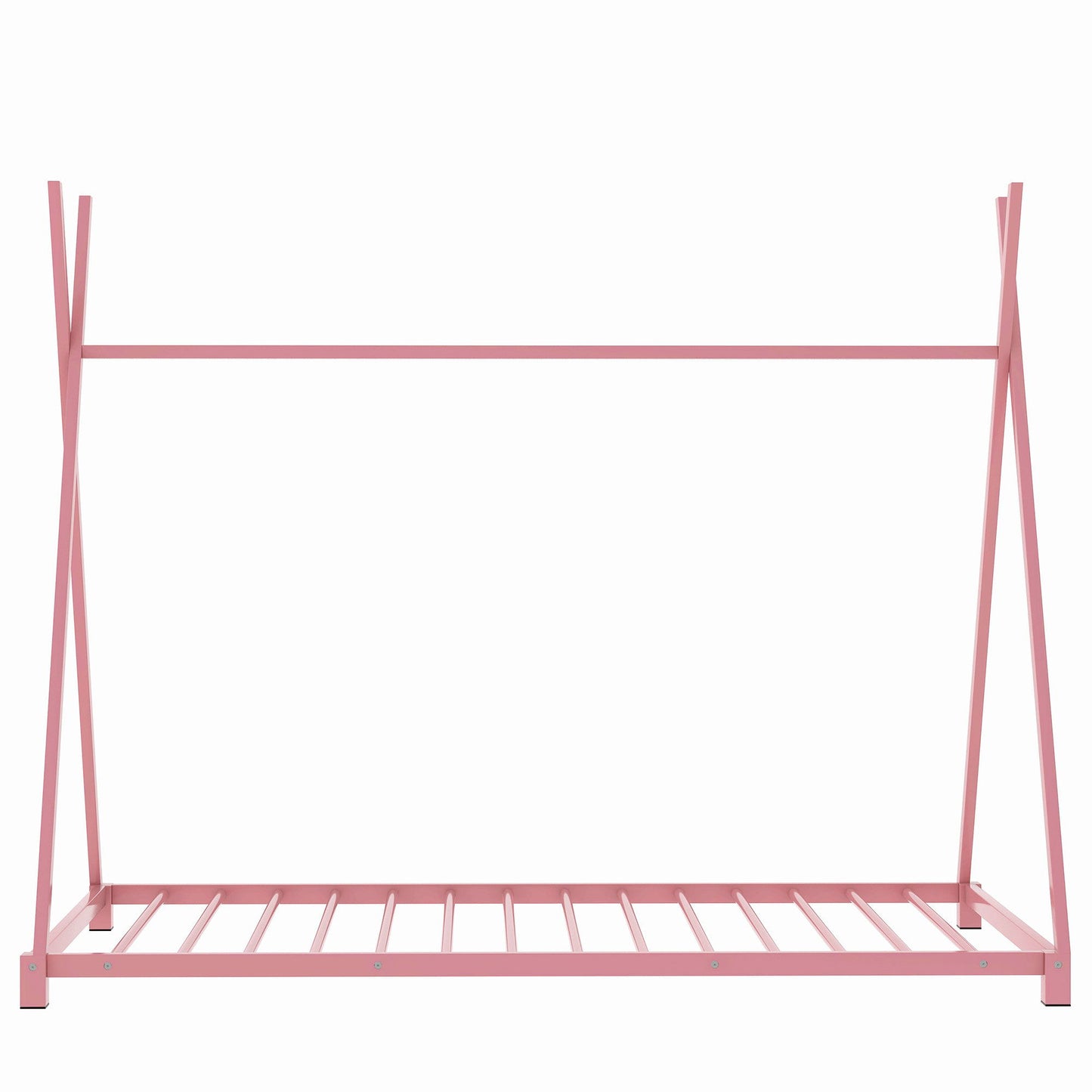 Metal House Platform Bed With Triangle Structure, Low Profile Design - The Sleep Loft - Online Mattress Showroom NYC