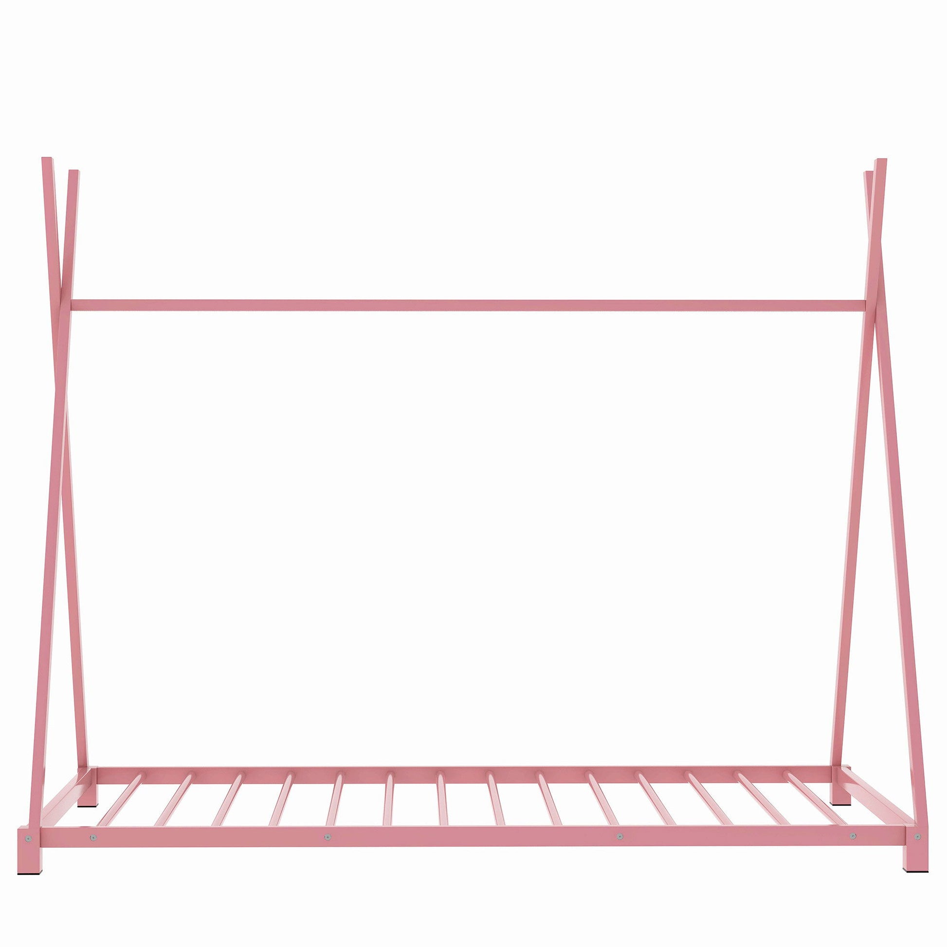 Metal House Platform Bed With Triangle Structure, Low Profile Design - The Sleep Loft - Online Mattress Showroom NYC