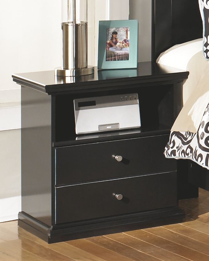 Maribel - One Drawer Night Stand - Black - The Sleep Loft - Online Mattress Showroom NYC