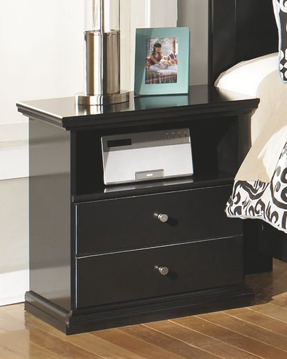 Maribel - One Drawer Night Stand - Black - The Sleep Loft - Online Mattress Showroom NYC