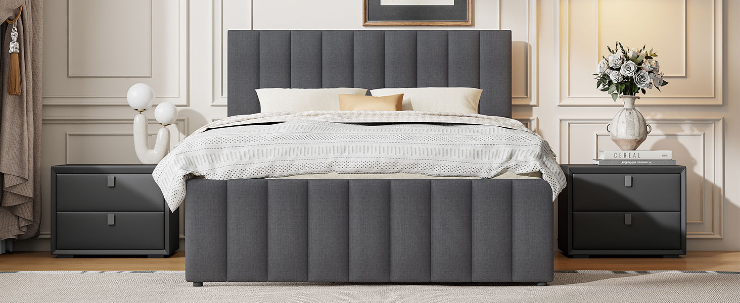 Upholstered Platform Bed With Twin Size Trundle And 3 Drawers - The Sleep Loft - Online Mattress Showroom NYC