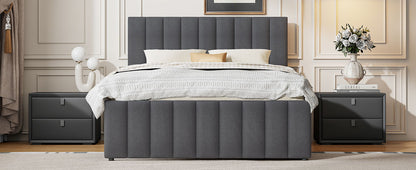 Upholstered Platform Bed With Twin Size Trundle And 3 Drawers - The Sleep Loft - Online Mattress Showroom NYC