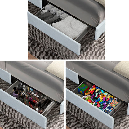 Liv - Patented With Drawers Upholstered Storage Platform Bed - The Sleep Loft - Online Mattress Showroom NYC