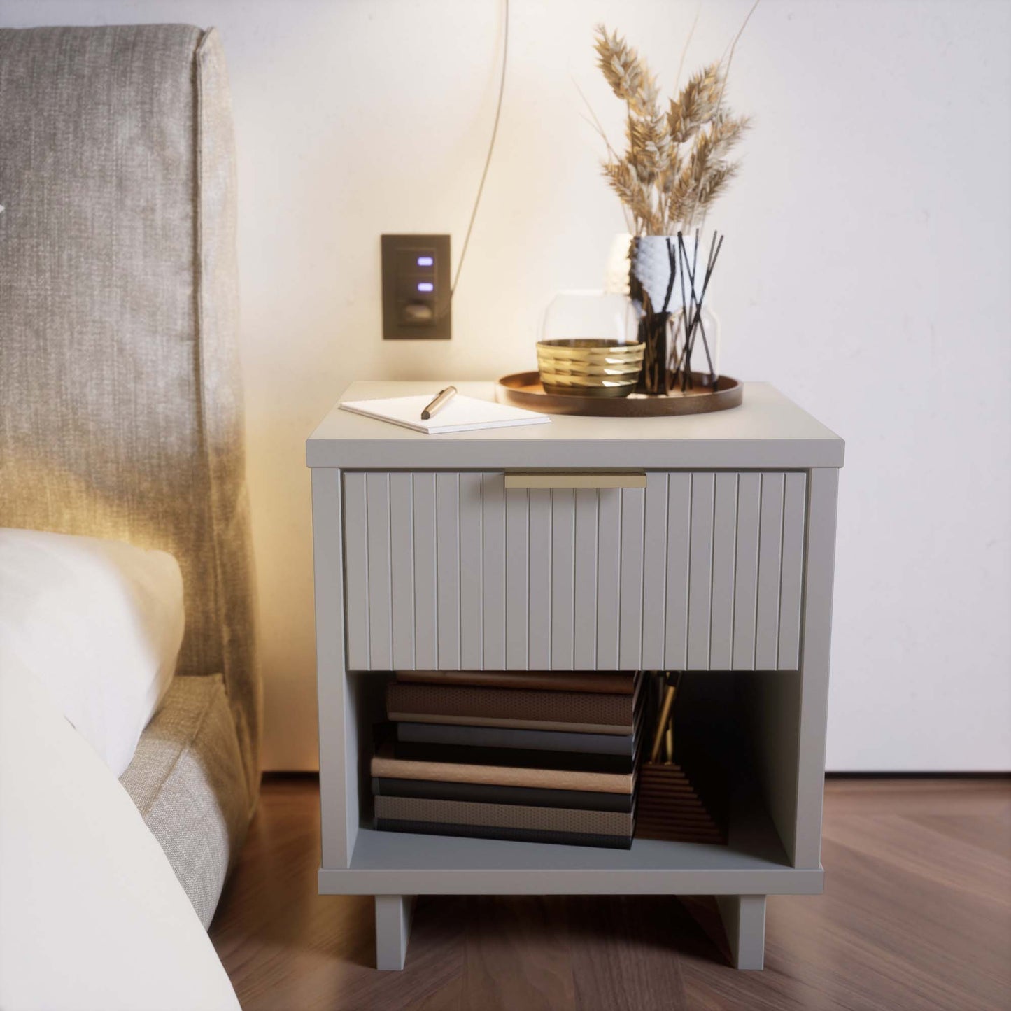 Granville - Nightstand With 1 Drawer - The Sleep Loft - Online Mattress Showroom NYC