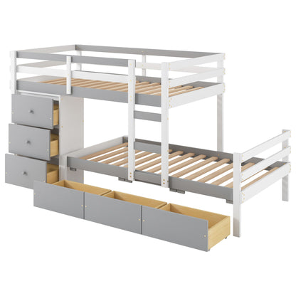 Loft Bunk Bed With Drawers And Ladder - The Sleep Loft - Online Mattress Showroom NYC