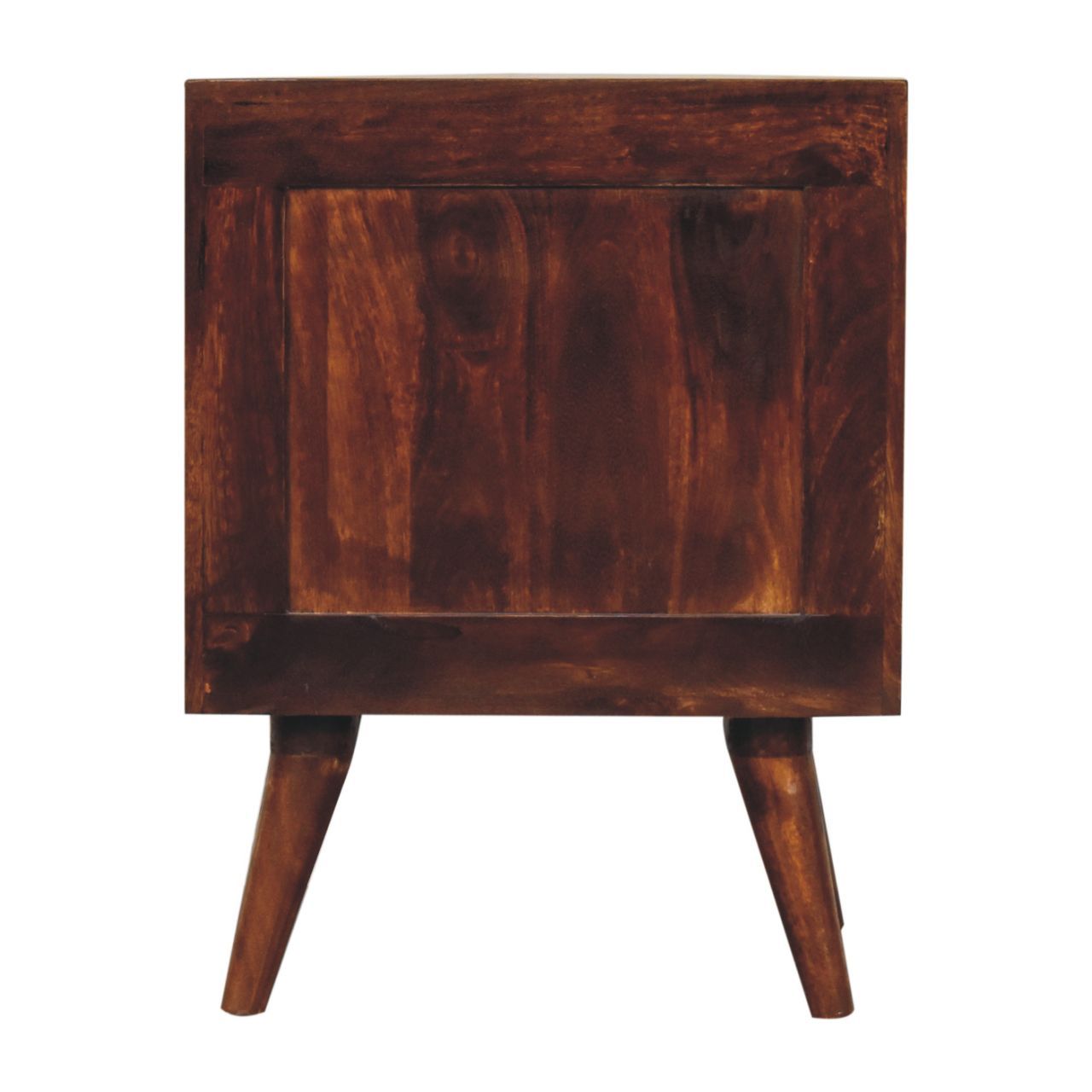 T Bar Raised Back Bedside Table - Chestnut - The Sleep Loft - Online Mattress Showroom NYC