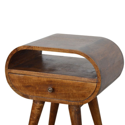 Circular Open Bedside Nightstand - The Sleep Loft - Online Mattress Showroom NYC