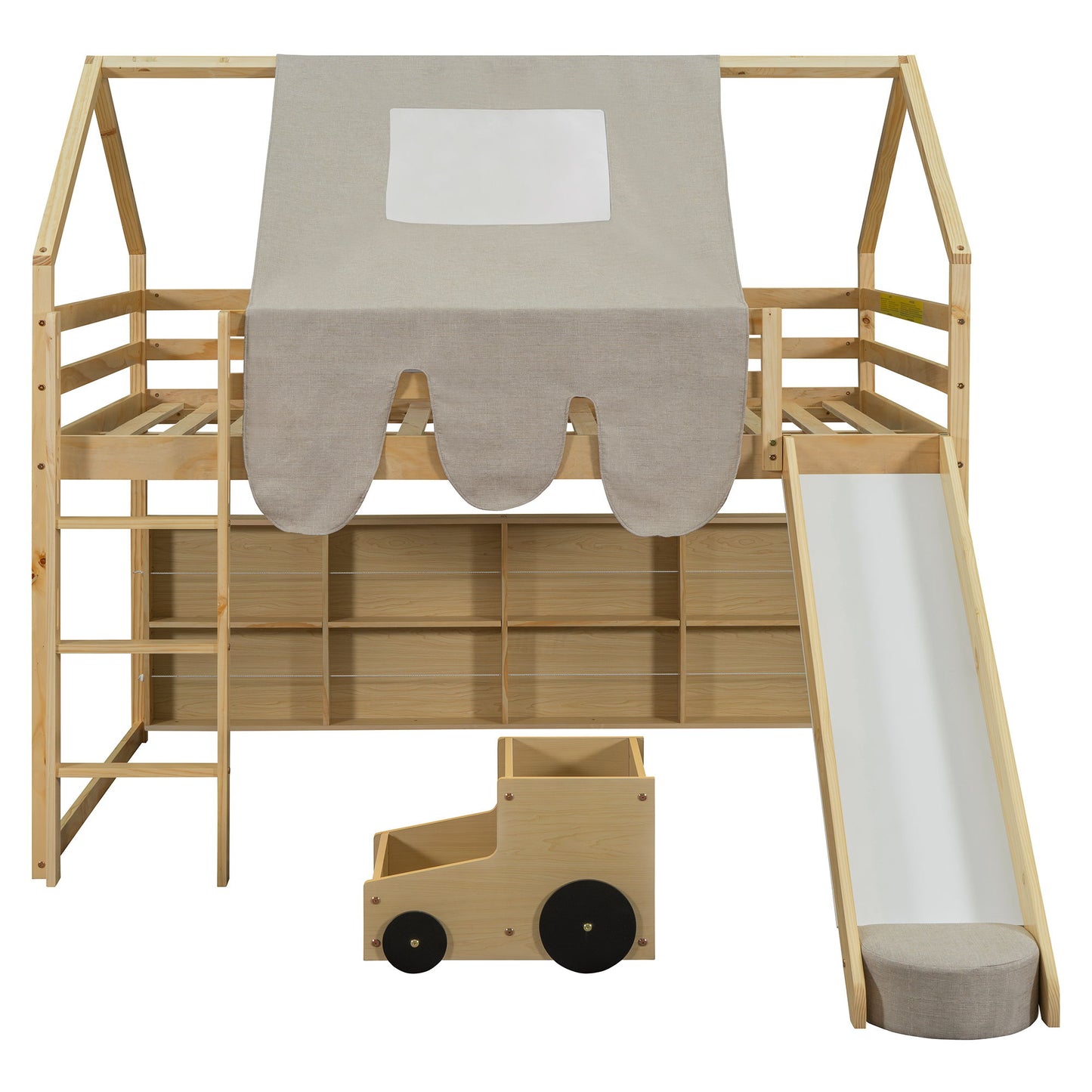 Loft Bed With House Shaped Frame And Tent - The Sleep Loft - Online Mattress Showroom NYC