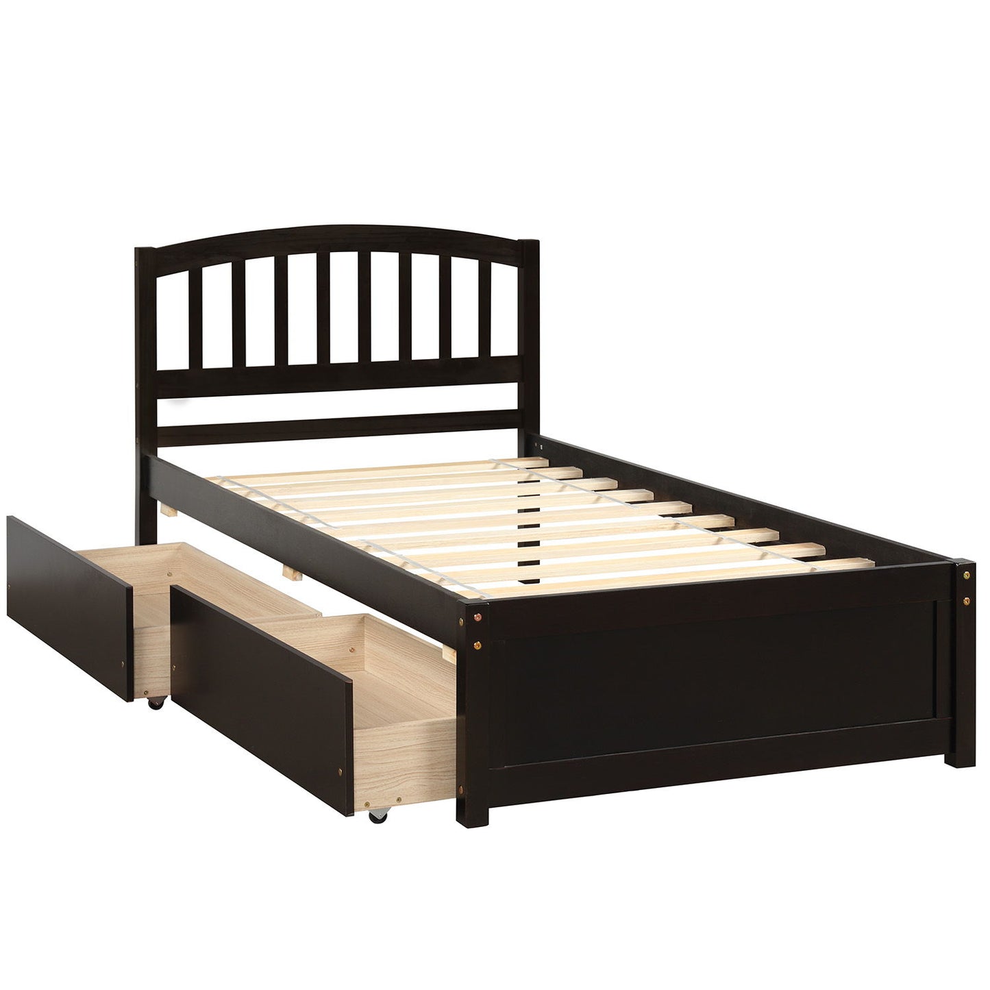 Platform Storage Bed Wood Bed Frame With Two Drawers And Headboard - The Sleep Loft - Online Mattress Showroom NYC