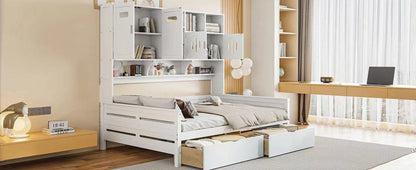 Daybed With All-In-One Cabinet And Shelf - The Sleep Loft - Online Mattress Showroom NYC