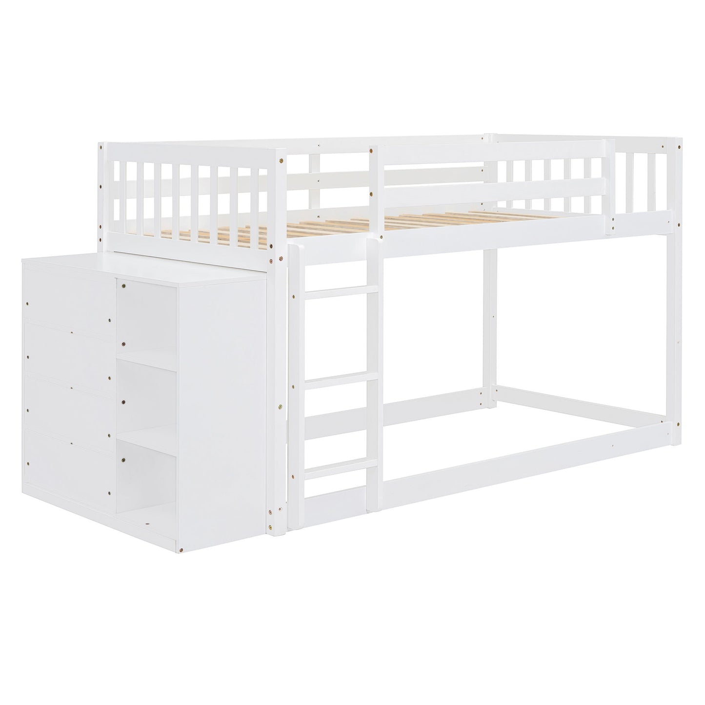 Bunk Bed With 4 Drawers And 3 Shelves - The Sleep Loft - Online Mattress Showroom NYC