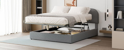 Upholstered Platform Bed With Hydraulic Storage System - The Sleep Loft - Online Mattress Showroom NYC