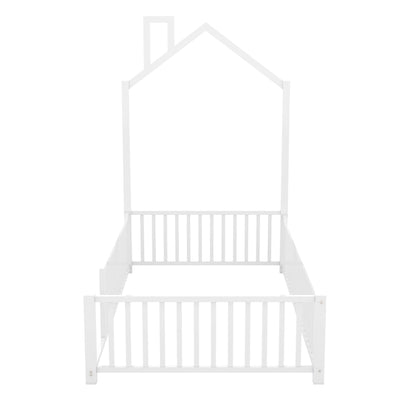 Metal House Platform Bed With Guardrail And Chimney - The Sleep Loft - Online Mattress Showroom NYC