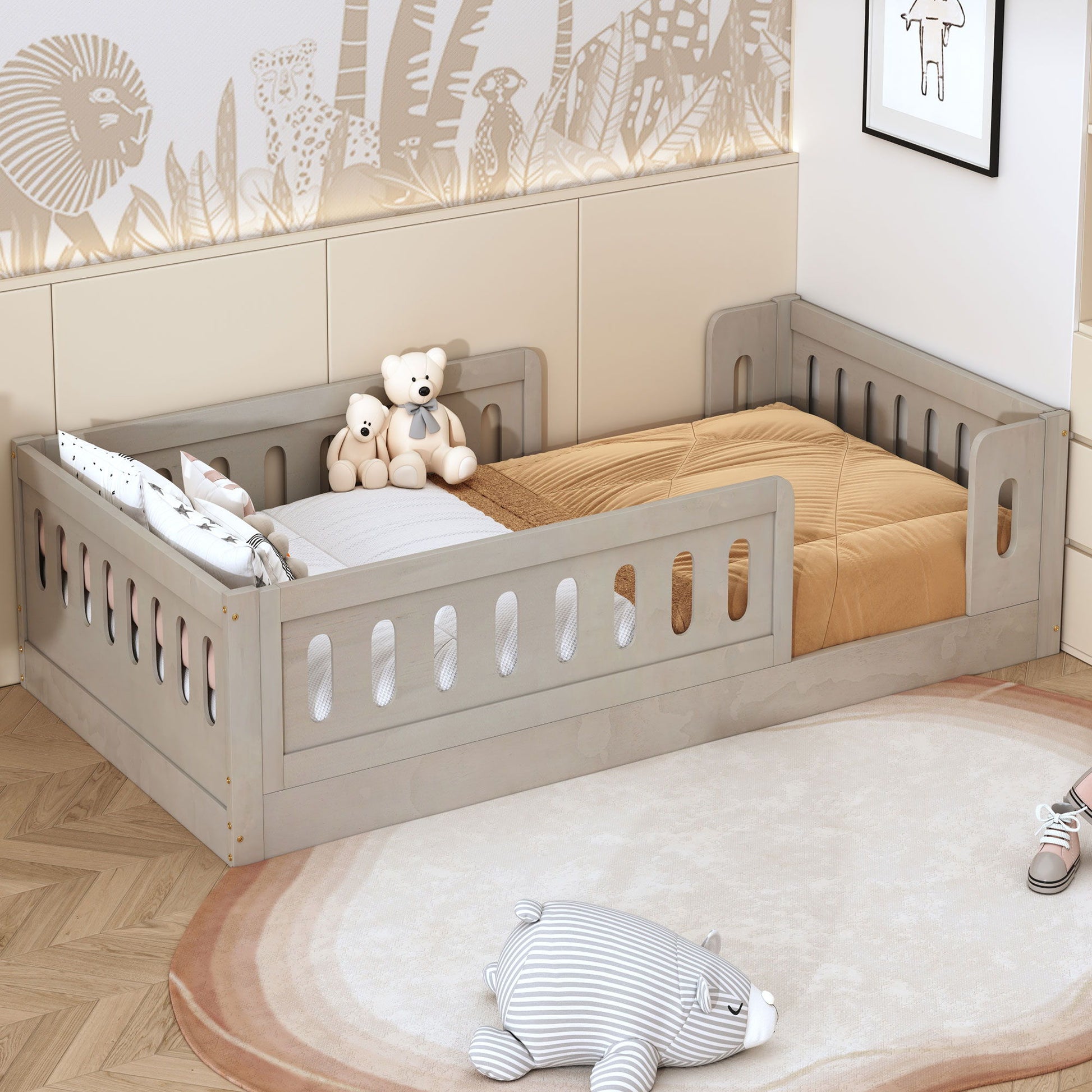 Platform Bed With Guardrail - The Sleep Loft - Online Mattress Showroom NYC