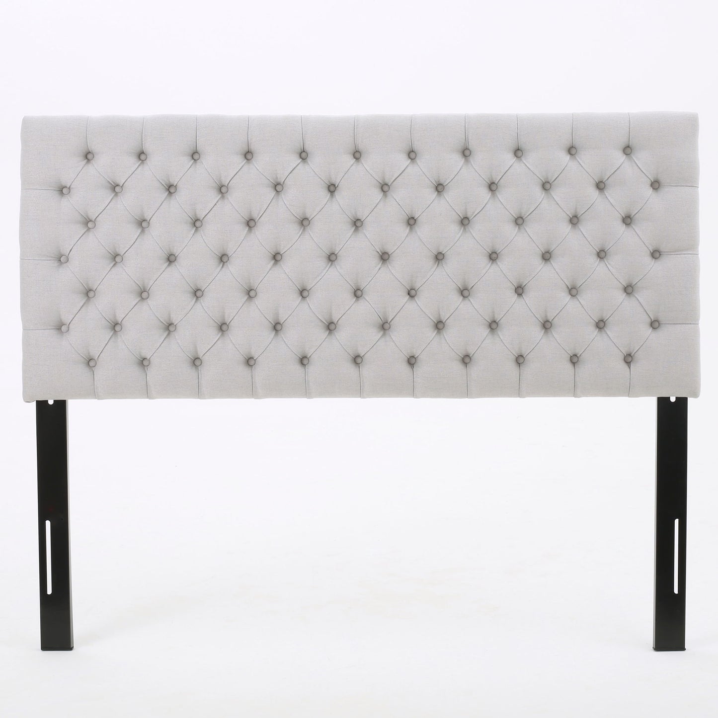 Queen Size Headboard With Button Tufting - Light Gray - The Sleep Loft - Online Mattress Showroom NYC