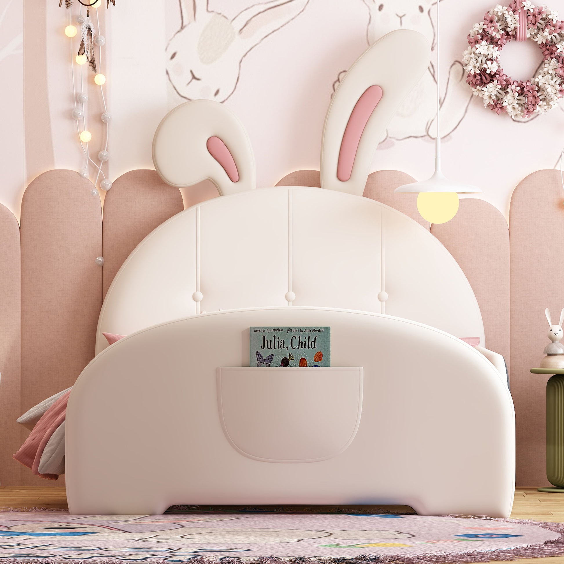 Upholstered Rabbit-Shape Princess Bed With Headboard And Footboard - The Sleep Loft - Online Mattress Showroom NYC