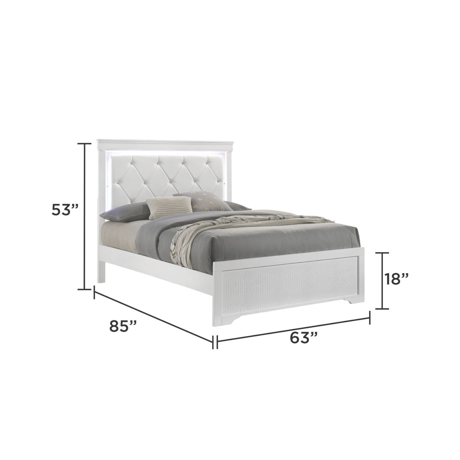 Blaze - Bed With LED Headboard - The Sleep Loft - Online Mattress Showroom NYC
