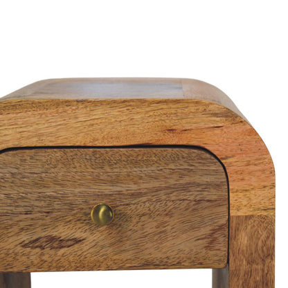 Mini Darcy - Nightstand With Curved Edges - The Sleep Loft - Online Mattress Showroom NYC