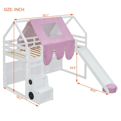 Loft Bed With House Shaped Frame And Tent - The Sleep Loft - Online Mattress Showroom NYC