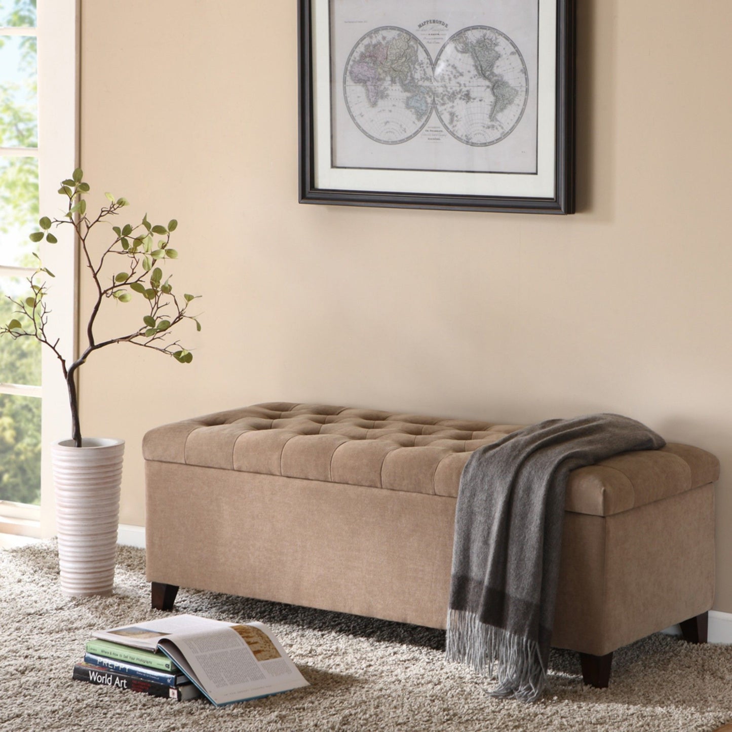 Elegant Design Tufted Top, Soft Close Storage Bench - The Sleep Loft - Online Mattress Showroom NYC