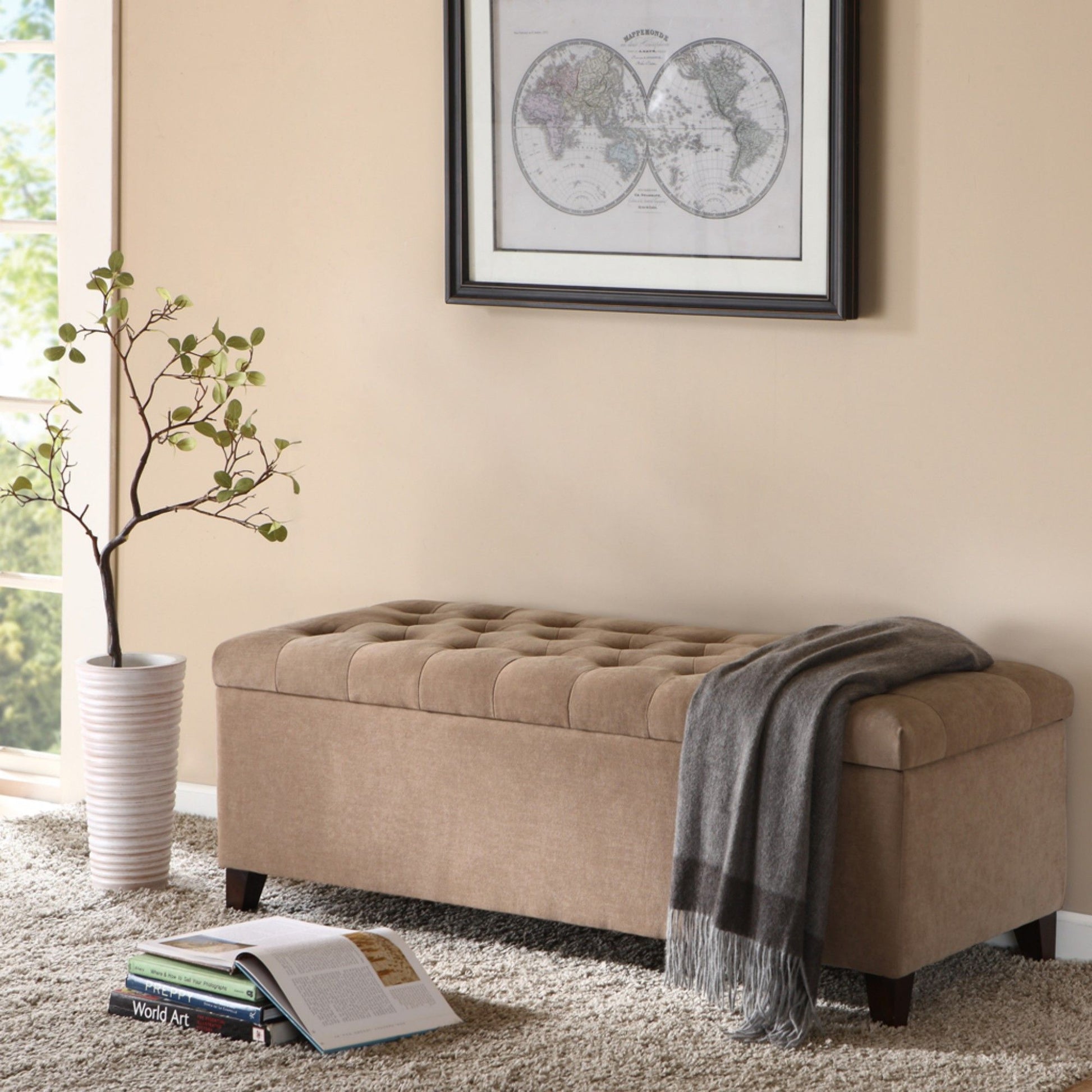 Elegant Design Tufted Top, Soft Close Storage Bench - The Sleep Loft - Online Mattress Showroom NYC