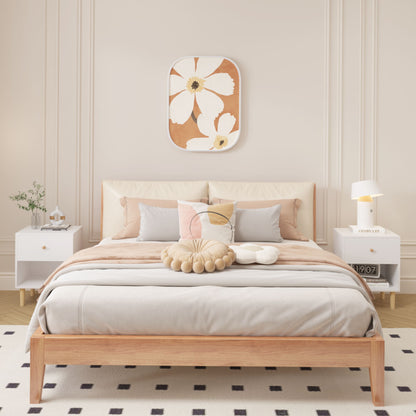 Nightstand With 1 Drawer And 1 Shelf - White - The Sleep Loft - Online Mattress Showroom NYC