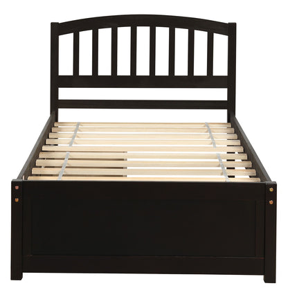 Platform Storage Bed Wood Bed Frame With Two Drawers And Headboard - The Sleep Loft - Online Mattress Showroom NYC
