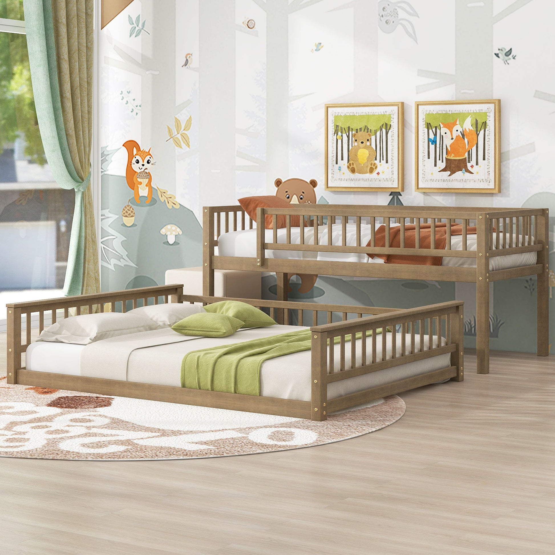 Bunk Bed With Ladder And Guardrails - The Sleep Loft - Online Mattress Showroom NYC