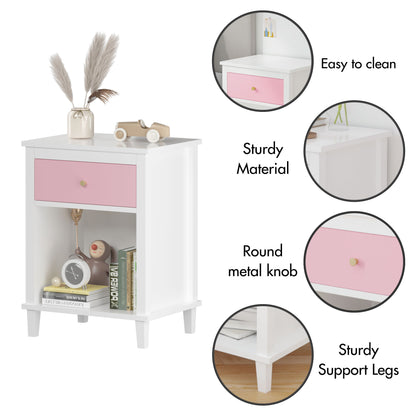 Nightstand With 1 Drawer 1 Shelf - The Sleep Loft - Online Mattress Showroom NYC