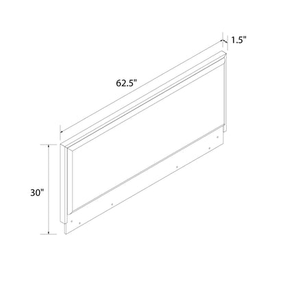 Minimalist Upholstered Headboard - The Sleep Loft - Online Mattress Showroom NYC